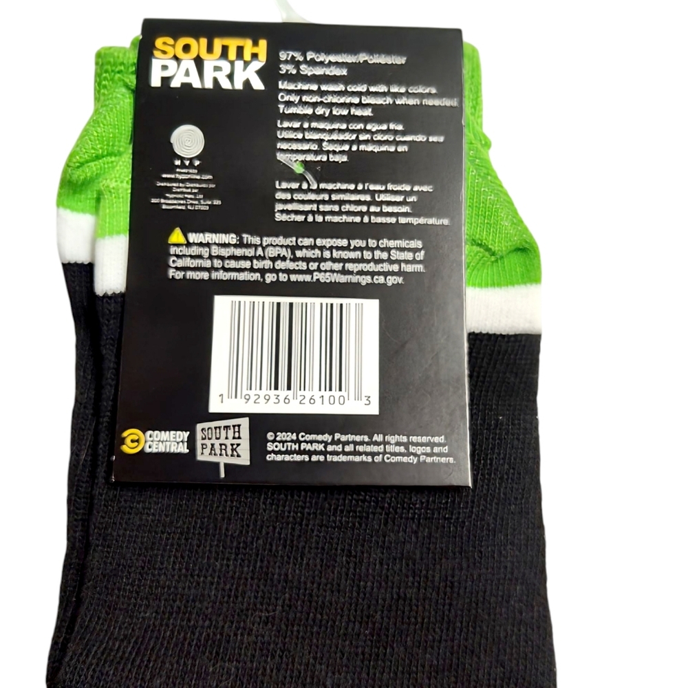 South Park Unisex KYLE Crew Socks Shoe Size Adult 6-12 - Picture 5 of 8